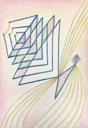 Untitled_Second half of the 1960s_Pastel, India ink and ballpoint pen on paper_25 x 17.5 in_63 x 45 cm